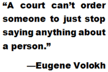 Eugene Volokh, First Amendment, freedom of speech, The Volokh Conspiracy