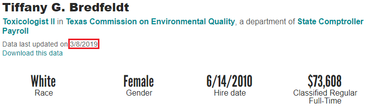 Stephanie Bergeron Perdue, Toby Baker, Beth West, TCEQ, Texas Commission on Environmental Quality, Tiffany Bredfeldt, Tiffany G. Bredfeldt